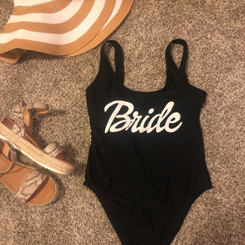 Bride black one piece
